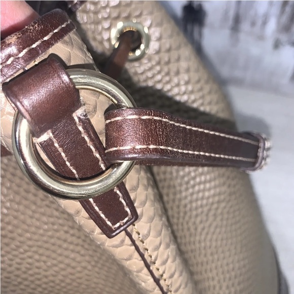 Dooney & Bourke Caldwell Python Drawstring Bag-Taupe- - Picture 9 of 13